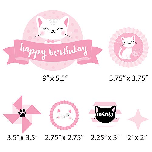 Big Dot Of Happiness Purr-Fect Kitty Cat - Kitten Meow Birthday