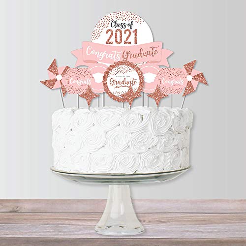 Big Dot Of Happiness Rose Gold Grad - 2021 Graduation Party Cake