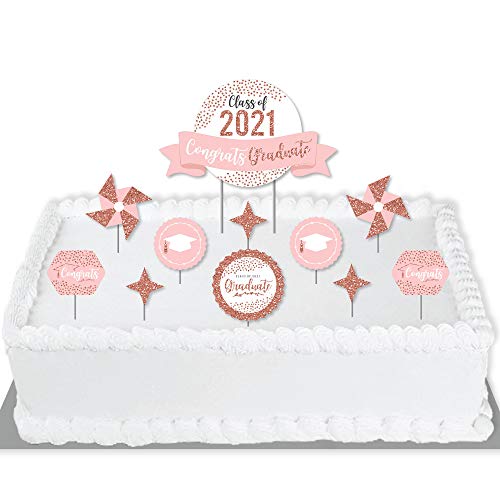 Big Dot Of Happiness Rose Gold Grad - 2021 Graduation Party Cake
