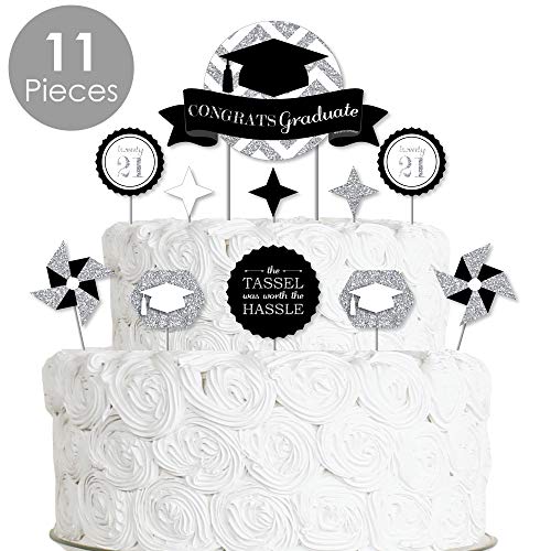 Big Dot Of Happiness Silver - Tassel Worth The Hassle - Silver -