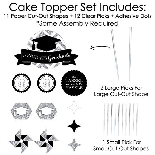 Big Dot Of Happiness Silver - Tassel Worth The Hassle - Silver -