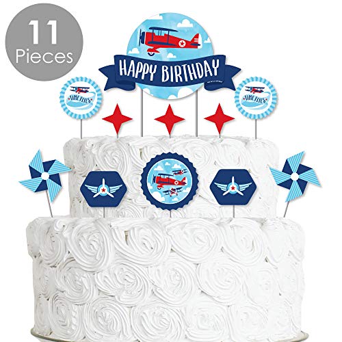 Big Dot Of Happiness Taking Flight - Airplane - Vintage Plane Bi