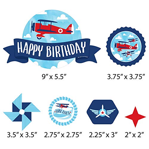 Big Dot Of Happiness Taking Flight - Airplane - Vintage Plane Bi