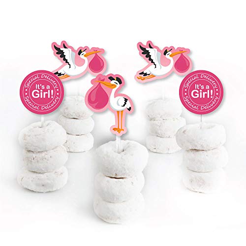 Girl Special Delivery - Dessert Cupcake Toppers - Its A Girl St