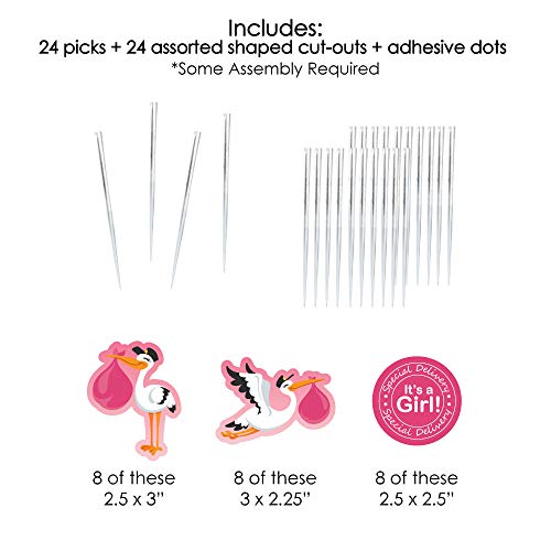 Girl Special Delivery - Dessert Cupcake Toppers - Its A Girl St