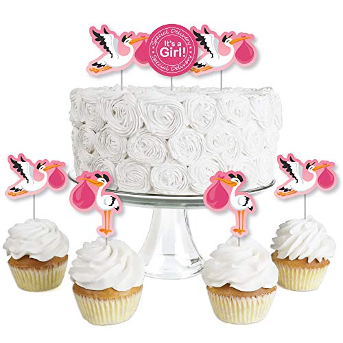 Girl Special Delivery - Dessert Cupcake Toppers - Its A Girl St