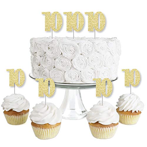 Gold Glitter 10 - No-Mess Real Gold Glitter Dessert Cupcake Topp