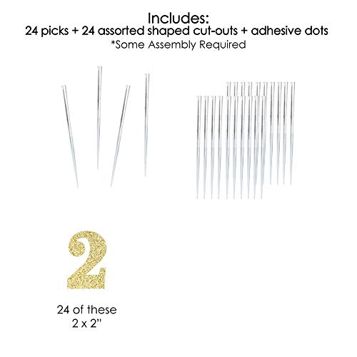 Gold Glitter 2 - No-Mess Real Gold Glitter Dessert Cupcake Toppe