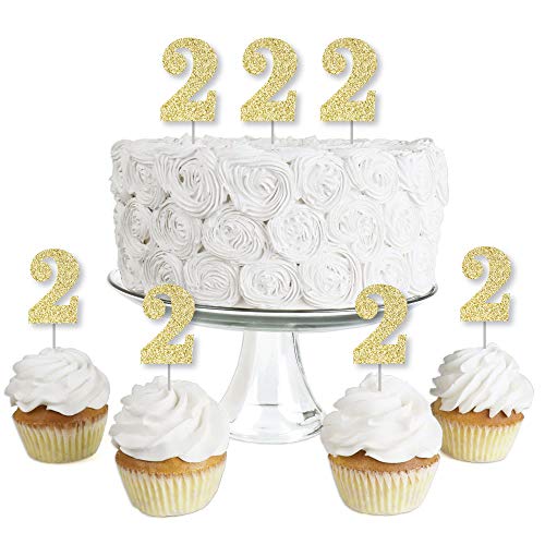 Gold Glitter 2 - No-Mess Real Gold Glitter Dessert Cupcake Toppe