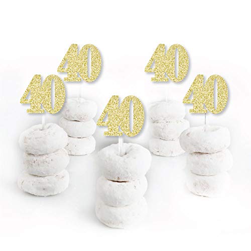 Gold Glitter 40 - No-Mess Real Gold Glitter Dessert Cupcake Topp