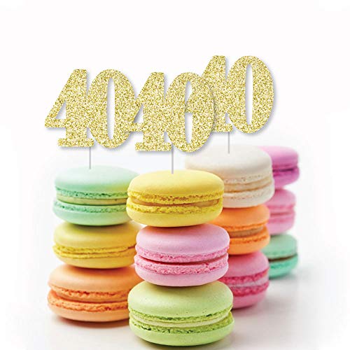 Gold Glitter 40 - No-Mess Real Gold Glitter Dessert Cupcake Topp