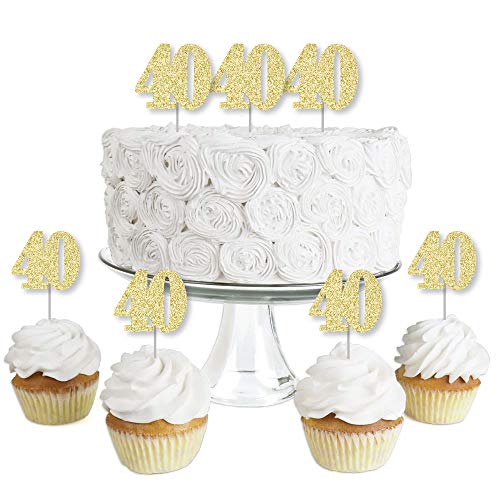 Gold Glitter 40 - No-Mess Real Gold Glitter Dessert Cupcake Topp
