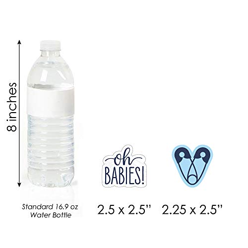 It’S Twin Boys  - Dessert Cupcake Toppers - Blue Twins Baby Show