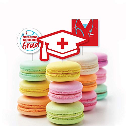 Nurse Graduation - Dessert Cupcake Toppers - Medical Nursing Gra