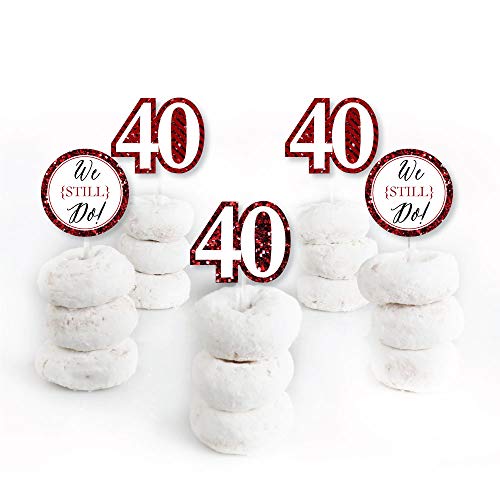 We Still Do - 40Th Wedding Anniversary - Dessert Cupcake Toppers