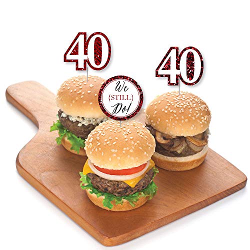 We Still Do - 40Th Wedding Anniversary - Dessert Cupcake Toppers