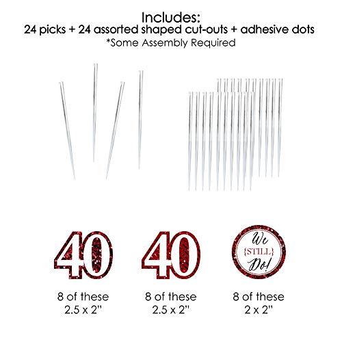 We Still Do - 40Th Wedding Anniversary - Dessert Cupcake Toppers