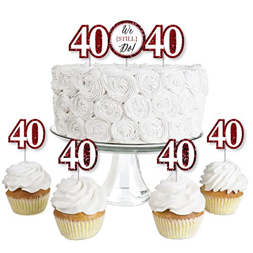We Still Do - 40Th Wedding Anniversary - Dessert Cupcake Toppers
