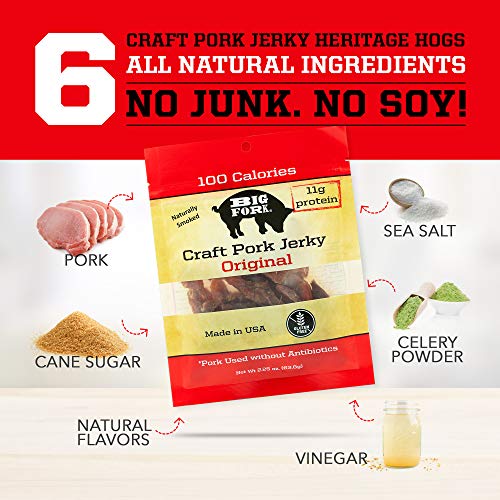 Craft Pork Jerky, Original Flavor, 8 X 2.25 Oz. Bags - Big Fork