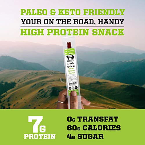 Craft Pork Jerky Snack Sticks, High Protein Meat Sticks, Paleo A
