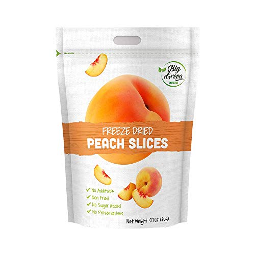 Big Green Organic Food- Freeze-Dried Peach, Healthy Snacks, Natu