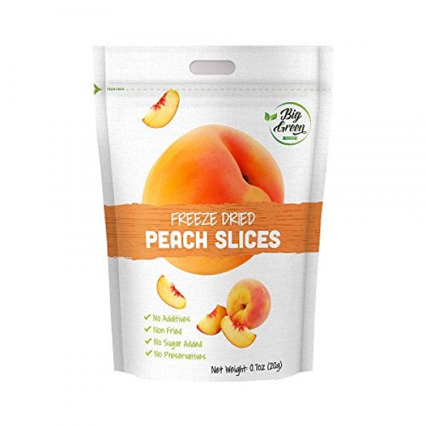 Big Green Organic Food- Freeze-Dried Peach, Healthy Snacks, Natu...