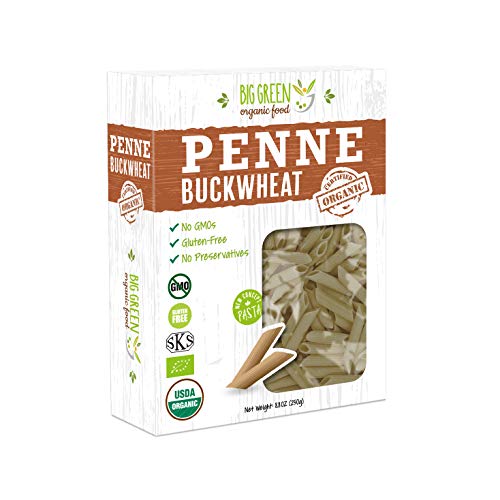 Big Green Organic Food- Organic Buckwheat Penne, 8.8Oz, 100% Buc