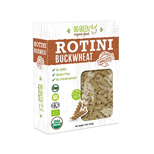 Big Green Organic Food- Organic Buckwheat Rotini, 8.8Oz, 100% Bu