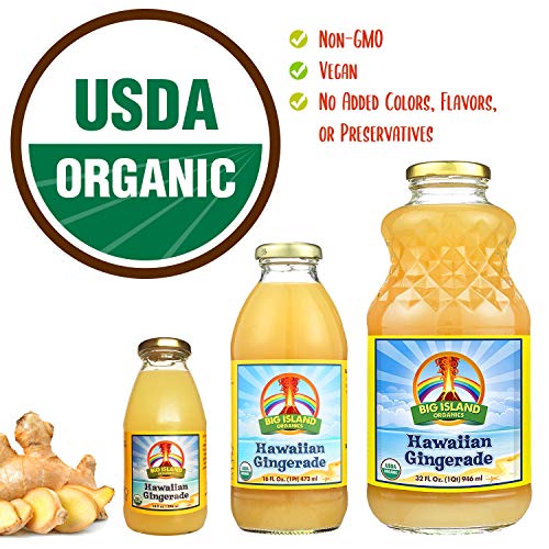 Big Island Organics Ginger Juice Pure Organic Hawaiian Gingerade