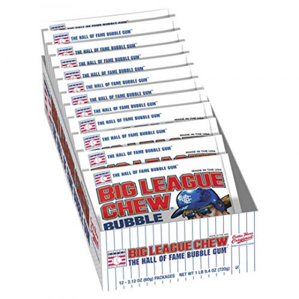 The Official Big League Chew Original Bubble Gum + Tray 12 Packs