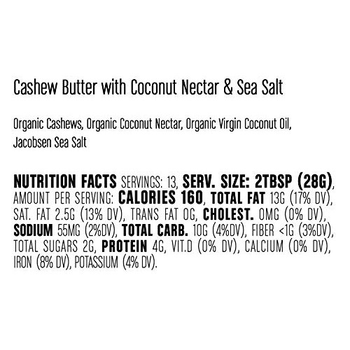 Big Spoon Roasters Cashew Butter With Coconut Nectar And Sea Sal