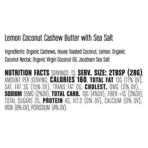Big Spoon Roasters Lemon Cashew Butter With Sea Salt - Keto Frie