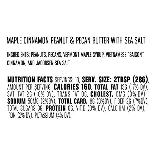 Big Spoon Roasters Maple Cinnamon Peanut &Amp; Pecan Butter - Low Su