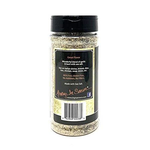 Garlic Basil – Premium Italian Blend – Big T Spice Co. 8.5 Ounce