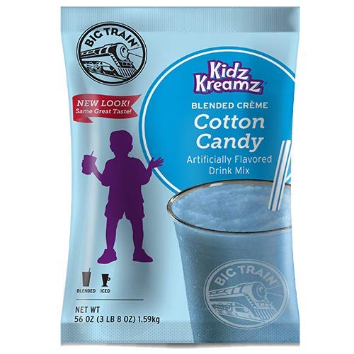 Big Train Kidz Kreamz Cotton Candy Frappe Smoothie Mix 3.5 Lb Bu