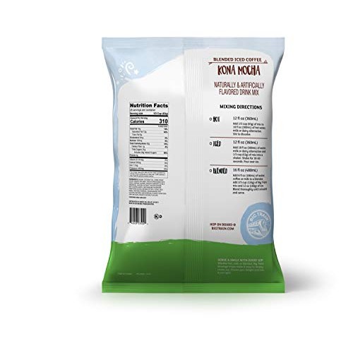 Big Train Blended Ice Coffee, Kona Mocha, Powdered Instant Coffe