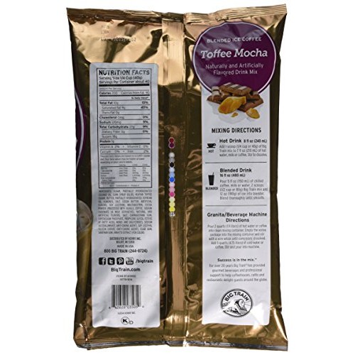 Big Train Blended Ice Coffee, Toffee Mocha, 3.5 Pound, Powdered