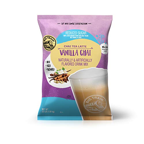 Big Train Chai Tea Latte, Reduced Sugar, Vanilla Chai, 56 Ounce,