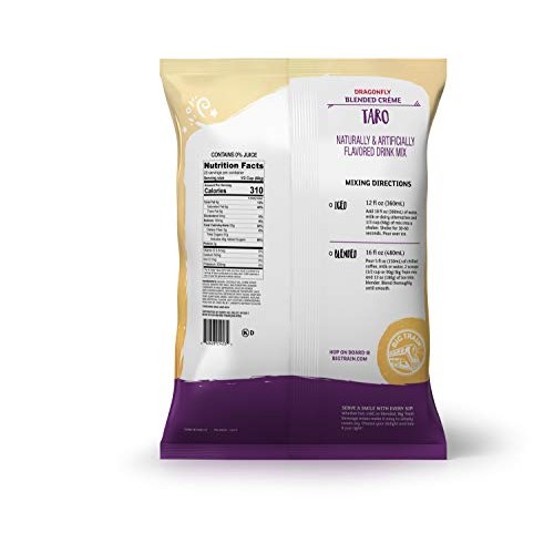 Big Train Dragonfly Blended Crème Frappe Mix, Taro, 3.5 Pound P...