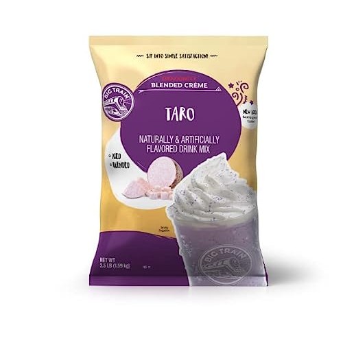 Big Train Dragonfly Blended Crème Frappe Mix, Taro, 3.5 Pound P...