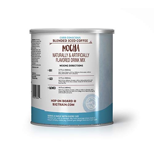 Big Train Carb Conscious Blended Ice Coffee, Mocha, 1.85 Pound,