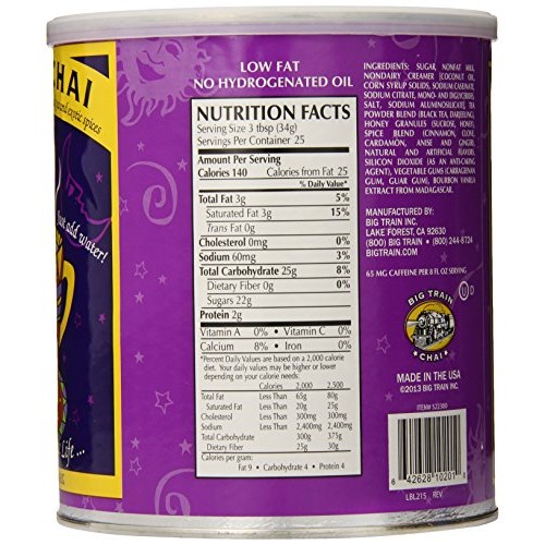 Big Train Spiced Chai Tea Latte, 1.9 Lb 1 Count, Powdered Inst