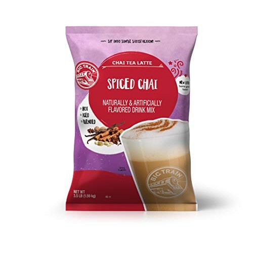 Big Train Spiced Powdered Instant Chai Tea Latte Mix, Spiced Bla