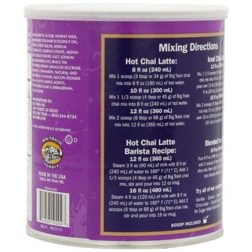 Big Train Vanilla Chai, 1.9-Pound Cans Pack Of 2