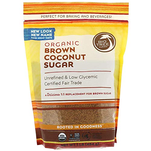 Big Tree Farms Organic Brown Coconut Palm Sugar, 2 Pounds Pack