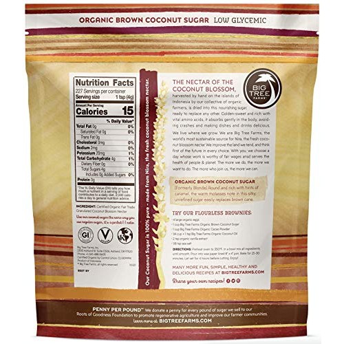 Big Tree Farms Organic Coconut Sugar Blonde, Vegan, Paleo, Glute