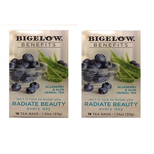 Bigelow Benefits Blueberry &Amp; Aloe Herbal Tea , Pack Of 2