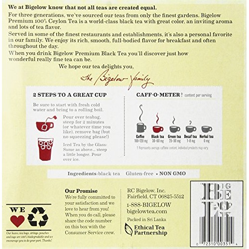 Bigelow 100 Count Premium Blend Black Tea, Contains 100 Individu