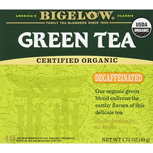 Bigelow Tea, 40 Bags - Organic Decaffeinated Green 2 Pack