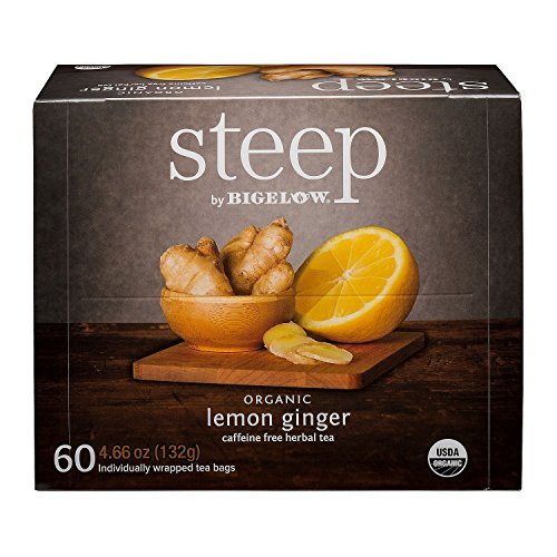 Steep By Bigelow Organic Lemon Ginger Caffeine Free Herbal Tea 6